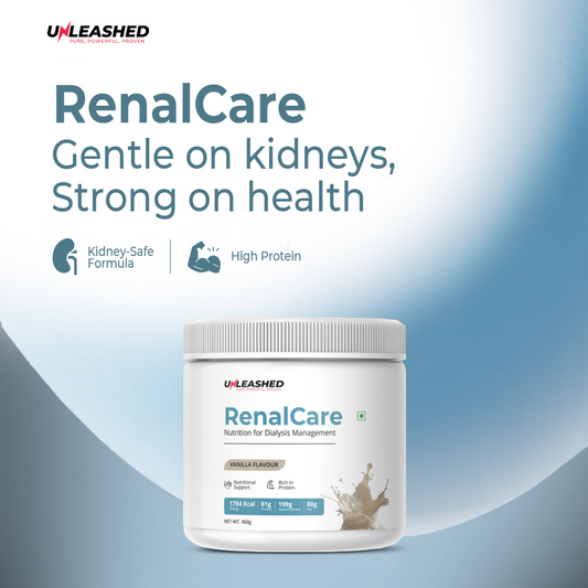 Unleashed RenalCare Protein Powder | Calorie Dense & Fluid-Restricted Nutrition - Vanilla 400g | Low Electrolyte, Lactose & Gluten-Free