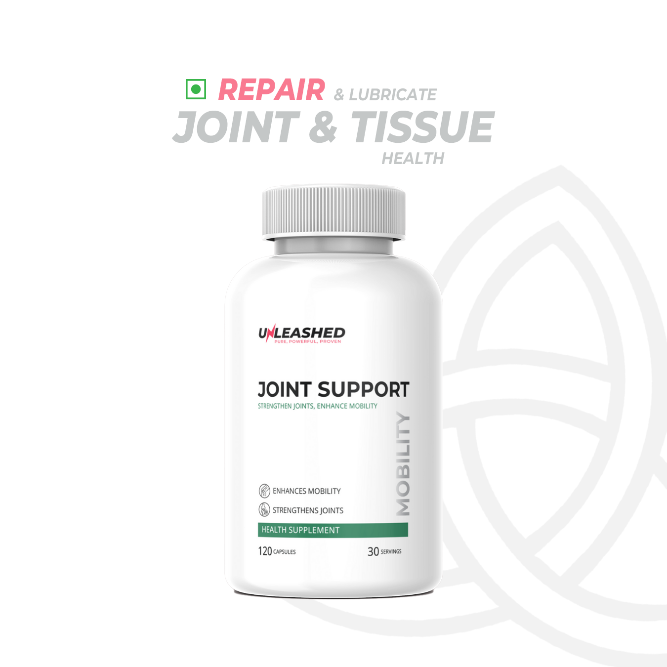 Unleashed Joint Support Formula | Glucosamine, Chondroitin, MSM & Cissus - 120 Veg Capsules