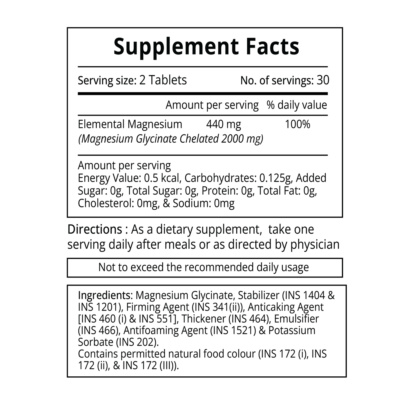 Unleashed Chelated Magnesium Glycinate 2000mg | Muscle Recovery & Deep Sleep Aid - 60 Veg Tablets