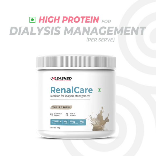 Unleashed RenalCare Protein Powder | Calorie Dense & Fluid-Restricted Nutrition - Vanilla 400g | Low Electrolyte, Lactose & Gluten-Free