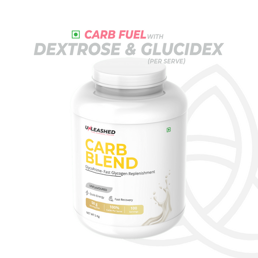 Unleashed Carb Blend | Fast Glycogen Replenishment & Dual-Phase Energy | Dextrose + Glucidex | 100 Servings (5kg)