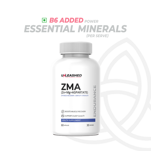 Unleashed ZMA with Boron & BioPerine | Natural Testosterone, Muscle Growth & Deep Sleep Support – 60 Veg Capsules | High-Absorption ZMA Supplement