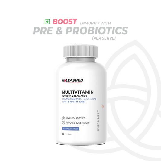 Unleashed Multivitamin with Probiotics & Minerals | Daily Wellness & Energy Support - 60 Capsules